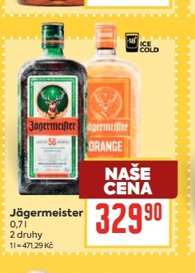 Jägermeister 0,7 l, 2 druhy