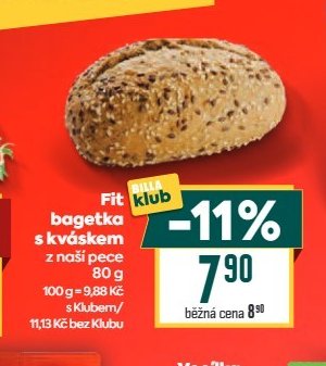 Billa Fit klub bagetka s kváskem