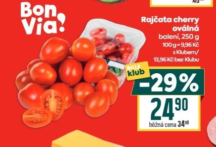 Rajčata cherry oválná