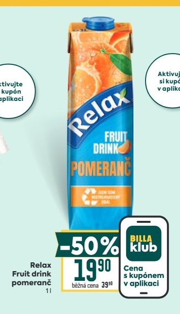 Relax Fruit drink pomeranč 1 l