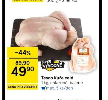 Tesco Kuře celé 1 kg