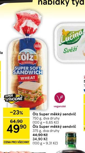 Ölz Super měkký sendvič 750 g