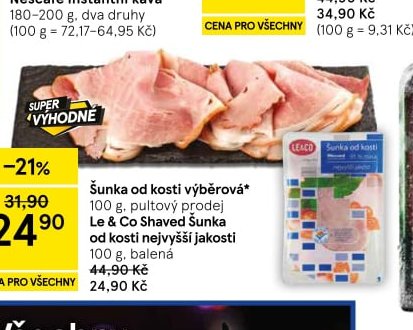 Šunka od kosti výběrová 100 g