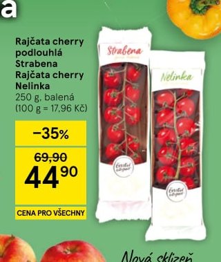Rajčata cherry podlouhlá Strabena / Rajčata cherry Nelinka