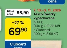 Tesco Švestky vypeckované