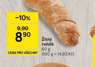 Žitný rohlík - Tesco aktualniletaky.eu