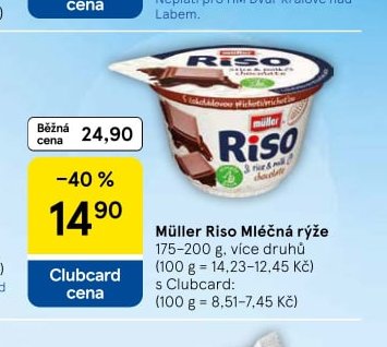 Müller Riso Mléčná rýže - Tesco aktualniletaky.eu