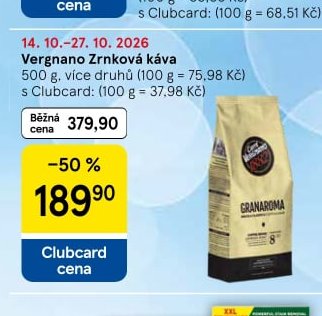 Vergnano Zrnková káva