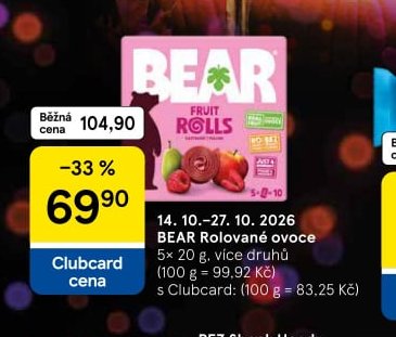 BEAR Rolované ovoce