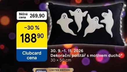 Dekorační polštář s motivem duchů
