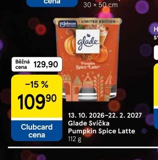 Glade Svíčka Pumpkin Spice Latte