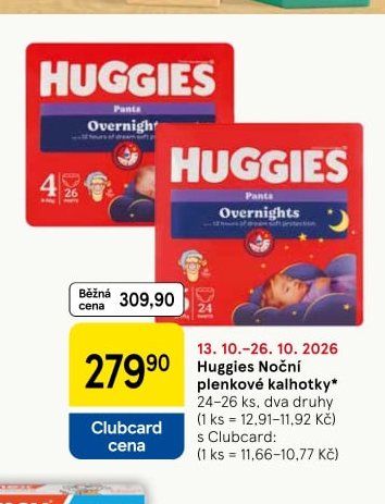 Huggies Noční plenkové kalhotky 24-26 ks