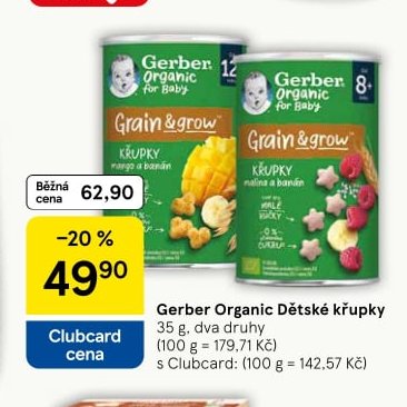 Gerber Organic Dětské křupky
