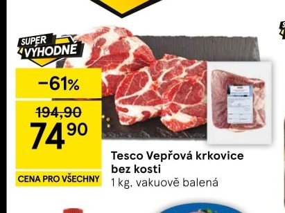 Tesco Vepřová krkovice bez kosti