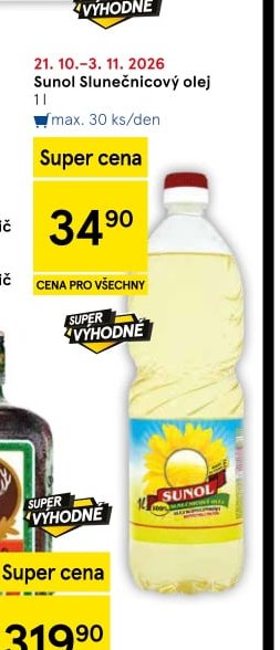 Sunol Slunečnicový olej 1 l