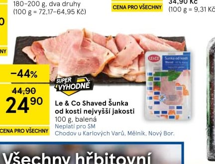 Le & Co Shaved Šunka 100 g