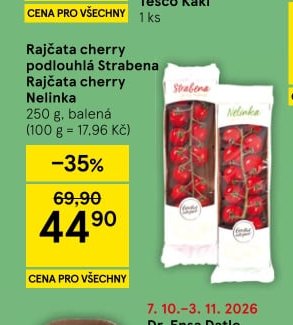Rajčata cherry Nelinka