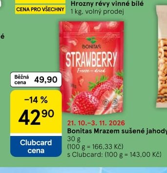 Bonitas Mrazen sušené jahody