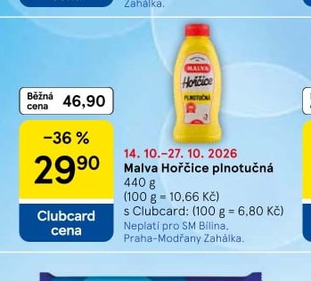 Malva Hořčice plnotučná 440 g