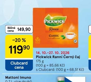 Pickwick Ranní černý čaj