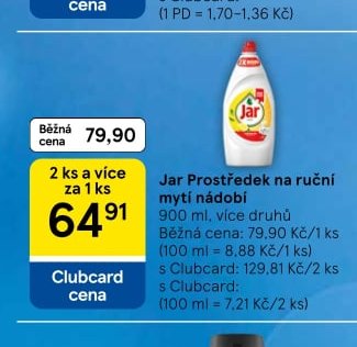 Jar Prostředek na ruční mytí nádobí