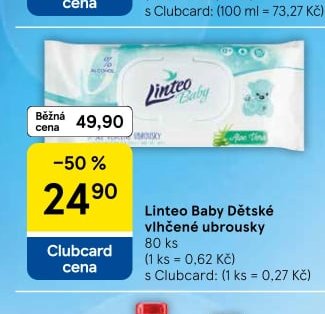 Linteo Baby Dětské vlhčené ubrousky