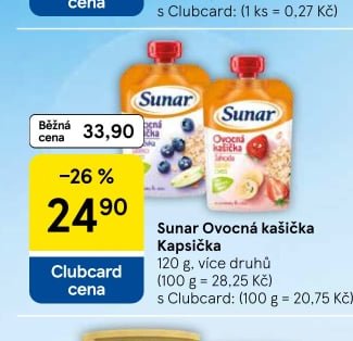 Sunar Ovocná kašička