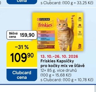 Friskies Kapsičky pro kočky mix ve šťávě