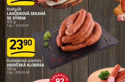 Kostelecké uzeniny Hasičská klobása