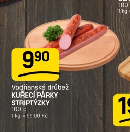 Vodňanská drůbež Kuřecí párky striptýzky