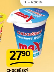 Choceňský smetanový jogurt Max Bílý