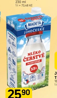 JČ Mléko čerstvé plnotučné 3,5%