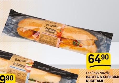 Lahůdky Vavřík BAGETA S KUŘECÍMI NUGETAMI