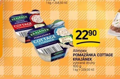 Alimpex POMAZÁNKA COTTAGE KRAJÁNEK