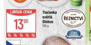 Tlačenka světlá Globus 100 g