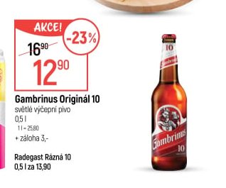 Gambrinus Originál 10 0,5 l