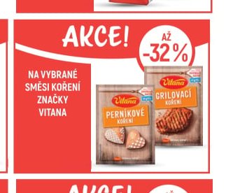 Na vybrané směsi koření značky Vitana