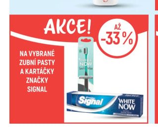Na vybrané zubní pasty a kartáčky značky Signal