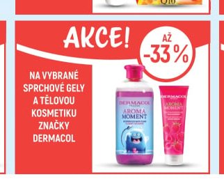 Na vybrané sprchové gely a tělovou kosmetiku značky Dermacol