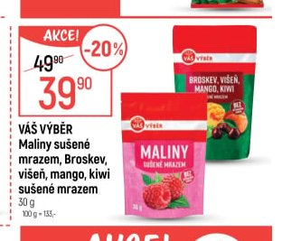 Váš výběr Maliny sušené mrazem