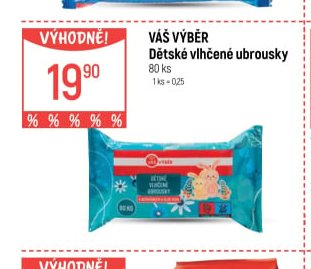 Váš výběr Dětské vlhčené ubrousky