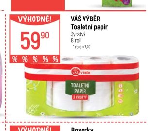 Váš výběr Toaletní papír