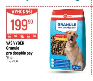 Váš výběr Granule pro dospělé psy