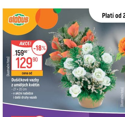 Dušičkové vazby z umělých květin