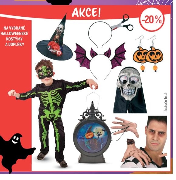 Vybrané halloweenské kostýmy a doplňky