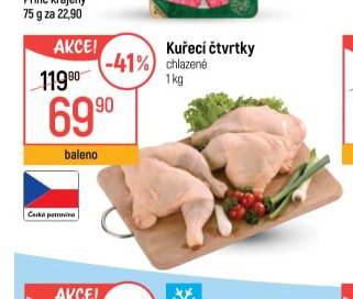 Kuřecí čtvrtky chlazené 1 kg