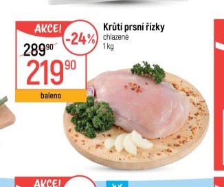 Krůtí prsní řízky chlazené 1 kg