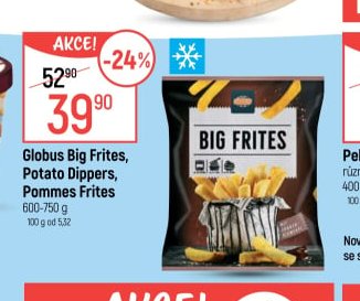 Globus Big Frites, Potato Dippers, Pommes Frites 600-750 g
