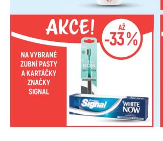 Signal zubní pasty a kartáčky