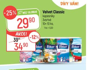Velvet Classic kapesníky